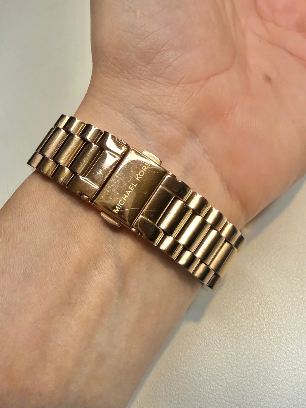 Michael Kors Gold Rectangular Bracelet Watch